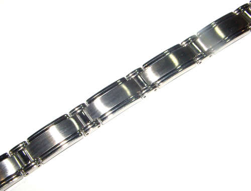 12.36mm Wide High Quality Polished Stainless Steel Bracelet