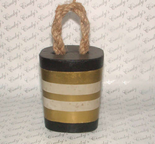 HAND CRAFTED CEMENT DOOR STOP WITH ROPE HANDLE