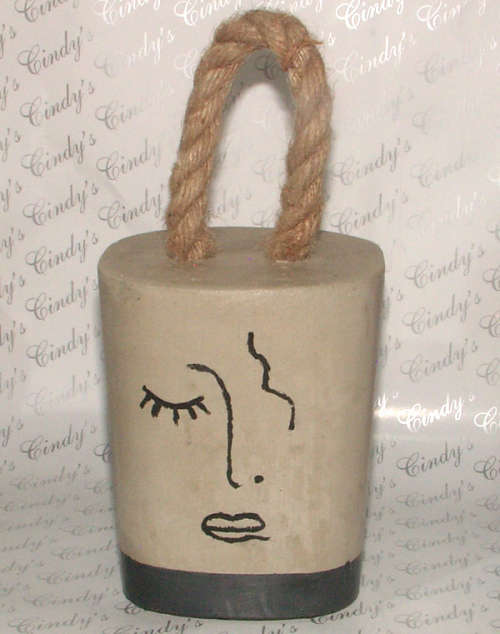 HAND CRAFTED CEMENT DOOR STOP WITH ROPE HANDLE