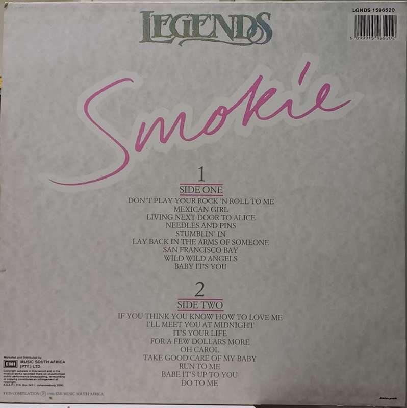 VINYL LP RECORD  - Legends - Smokie