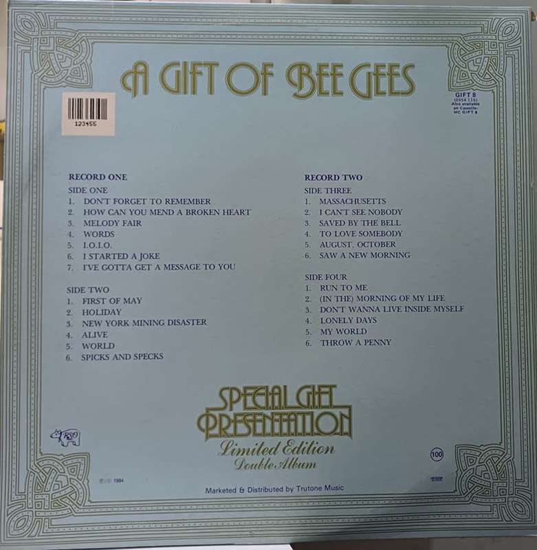 RARE VINYL LP RECORD  - A Gift Of Bee Gees Special Gift Presentation (Limited Edition Double LP)
