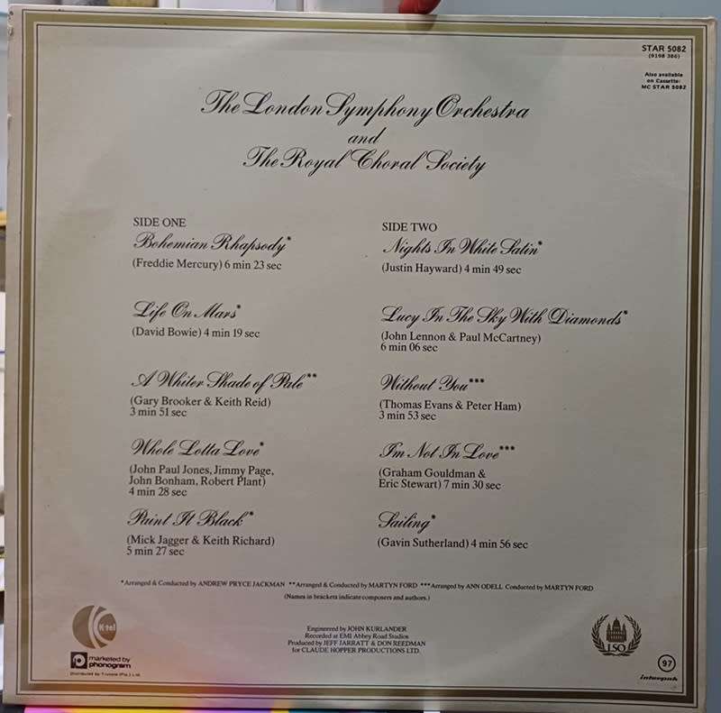 VINYL LP RECORD  - Classic Rock The London Symphony Orchestra