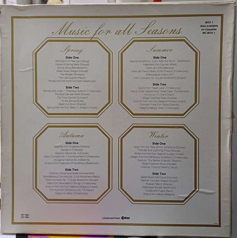 RARE VINYL LP RECORD SET  - Music For All Seasons (4 Records)