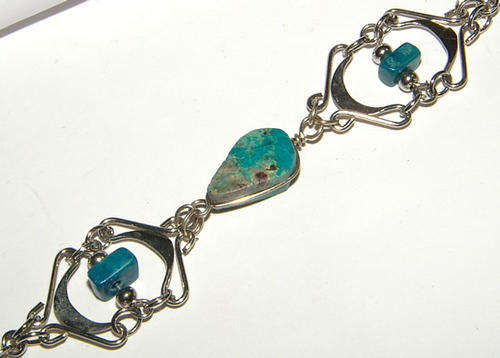 **REAL NON TARNISH ALLOY** - STUNNING NATURAL GEMSTONE BRACELET!