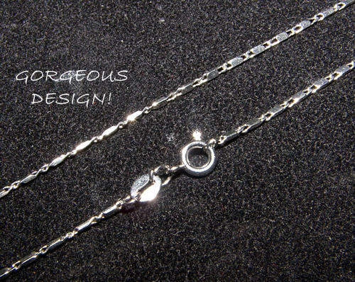 ***FINE QUALITY!*** 1.41mm 18K GP Fancy Link Chain!