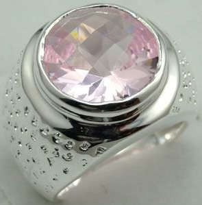 ***NATURAL GEMSTONES!!!***STUNNING PINK TOPAZ IN STERLING SILVER RING!!!