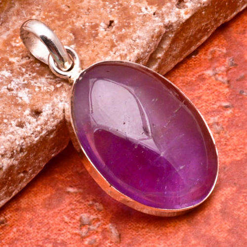 STUNNING GENUINE AMETHYST STERLING SILVER PENDANT!!