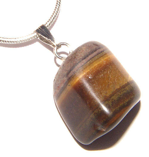STUNNING NATURAL TIGER EYE STONE PENDANT!!