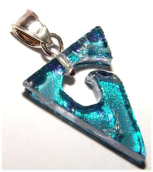 ***UNIQUE!!!***  DICHROIC FUSED GLASS JEWELLERY -  PENDANT!