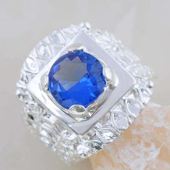***NATURAL GEMSTONES!!!***STUNNING NATURAL TOPAZ STERLING SILVER RING!!!