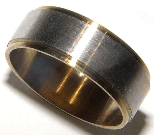 ***SALE!!***THE ULTIMITE SOLID TWO TONE STAINLESS STEEL RING!