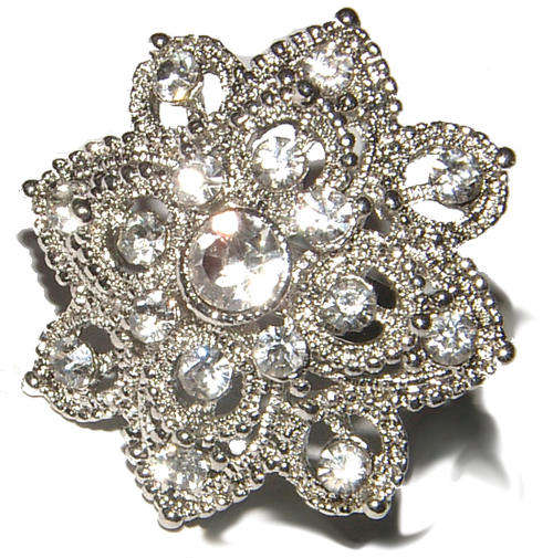 BEAUTIFUL RHINESTONE ENCRUSTED DRESS RING - ***NEW STOCK***!