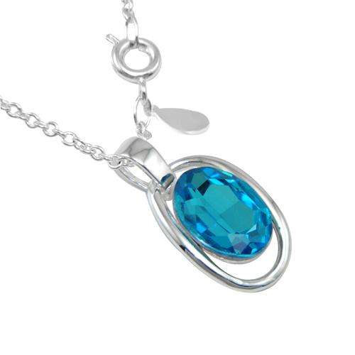 SWEET TOPAZ STERLING SILVER CIRCLE OF LIFE PENDANT WITH CHAIN!!