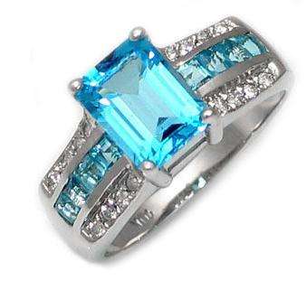 ***WOAW!!!***STUNNING AQUAMARINE WHITE GOLD RING!!!