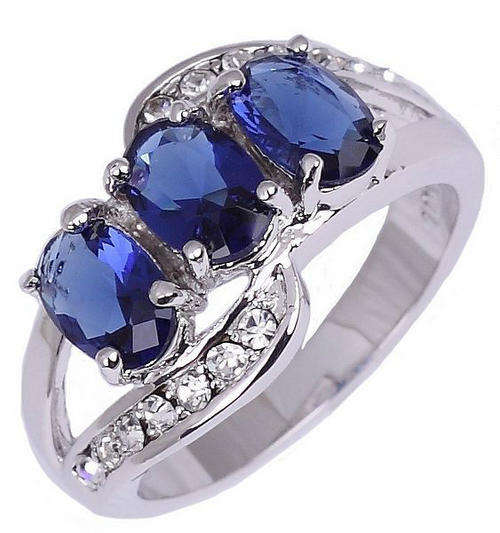 ***WOAW!!!***STUNNING SAPPHIRE COCKTAIL DRESS RING!!!