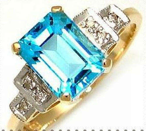 ***GORGEOUS!!!***STUNNING AQUAMARINE COCKTAIL DRESS RING!!!