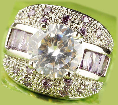 ***WOAW!!!***STUNNING TOPAZ AND AMETHYST STERLING SILVER RING!!!