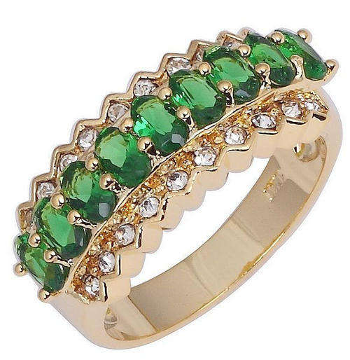***WOAW!!!***STUNNING EMERALD YELLOW GOLD RING!!!
