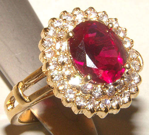 ***WOAW!!!***STUNNING RUBY YELLOW GOLD RING!!!