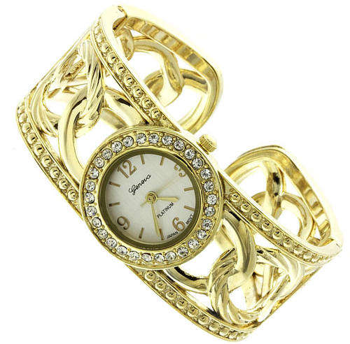 **ELEGANT** GORGEOUS LADIES  WATCH FROM THE GENEVA CRYSTAL PLATINUM COLLECTION!