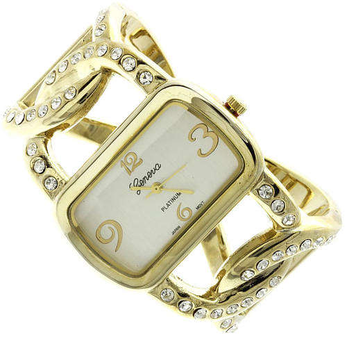**ELEGANT** GORGEOUS LADIES  WATCH FROM THE GENEVA CRYSTAL PLATINUM COLLECTION!