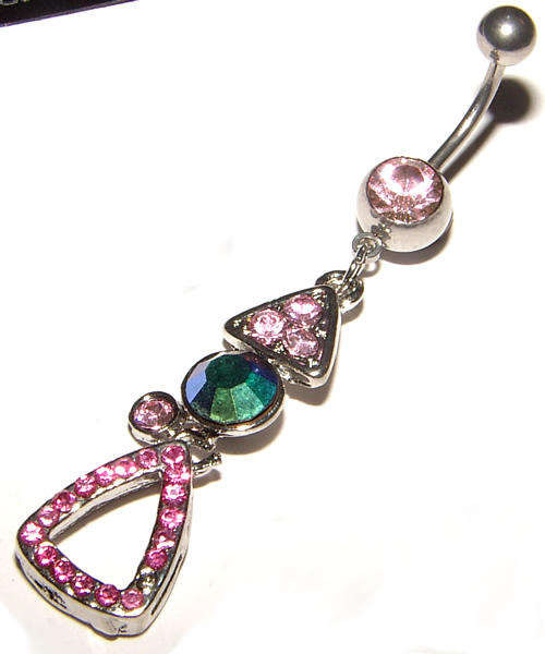 ***SWEET!!***Crystal Dangling Belly Ring!