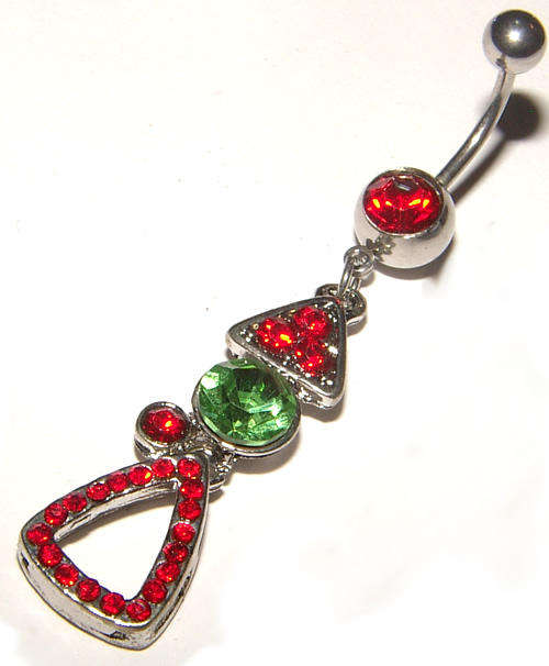 ***SWEET!!***Crystal Dangling Belly Ring!