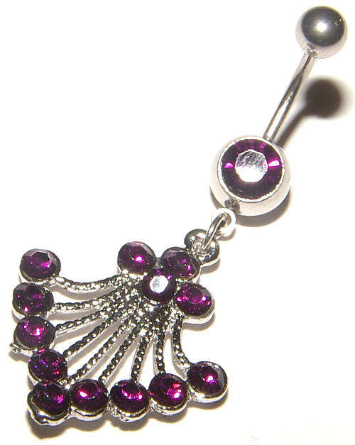 ***SWEET!!***Crystal Dangling Belly Ring!