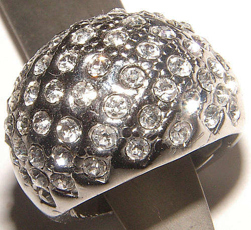 BEAUTIFUL RHINESTONE ENCRUSTED DRESS RING - ***NEW!***