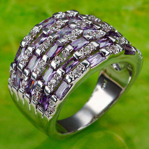 ***WOAW!!!***STUNNING AMETHYST STERLING SILVER RING!!!