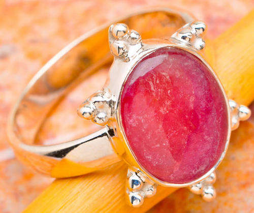 ***WOAW!!!*** NATURAL  PINK TOURMALINE  IN SOLID STERLING SILVER RING!!!