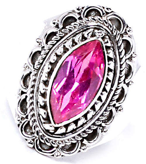 ***GORGEOUS GEMSTONE!!!***STUNNING NATURALPINK KUNZITE IN SOLID STERLING SILVER RING!!!