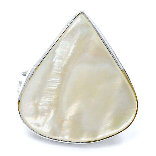 ***GORGEOUS!!!***STUNNING NATURAL MOTHER OF PEARL IN SOLID STERLING SILVER RING!!!