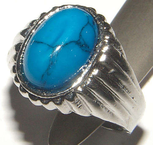 *** SIZE 10.75 *** TIBETAN SILVER TURQUOISE RING - NEW!