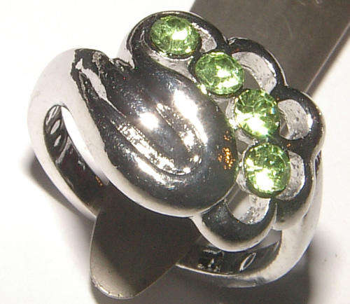^^ SIZE 6.5 ^^ SWEET CZECH RHINESTONE PARTY RING - NEW!