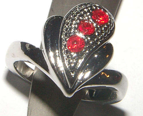 ^^ SIZE 6 ^^ SWEET CZECH RHINESTONE PARTY RING - NEW!