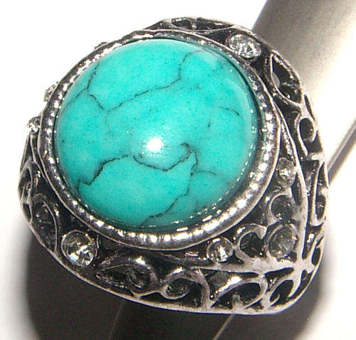 *** SIZE 8.5*** VINTAGE STYLE IMITATION GEMSTONE DRESS RING - NEW!