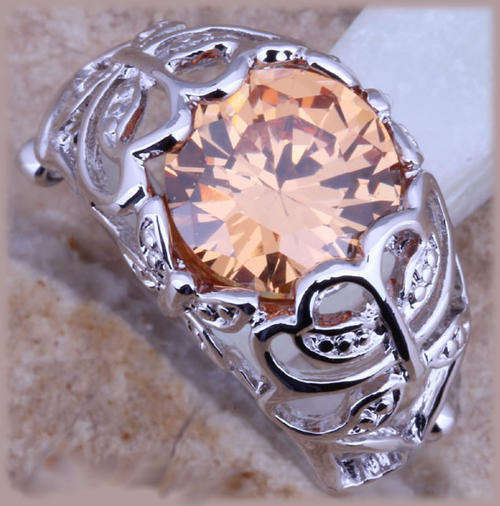 ***WOAW!!!***STUNNING MORGANITE AND TOPAZ STERLING SILVER RING!!!