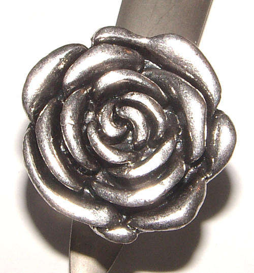 ***GORGEOUS!!***TIBETAN SILVER ROSE BLING RING - NEW!