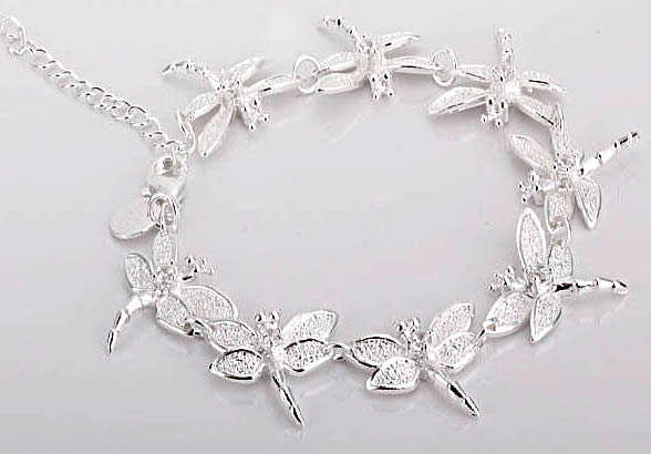 ***GORGEOUS!!*** STUNNING STERLING SILVER DRAGONFLY BRACELET!!