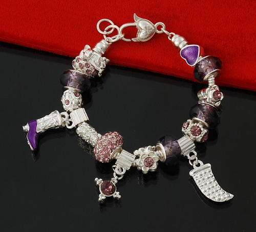 ***CHARM-ING!*** SILVER EUROPEAN/PANDORA CHARM BRACELET - ADORABLE!
