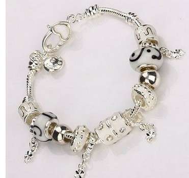***CHARM-ING!*** SILVER EUROPEAN/PANDORA CHARM BRACELET - ADORABLE!