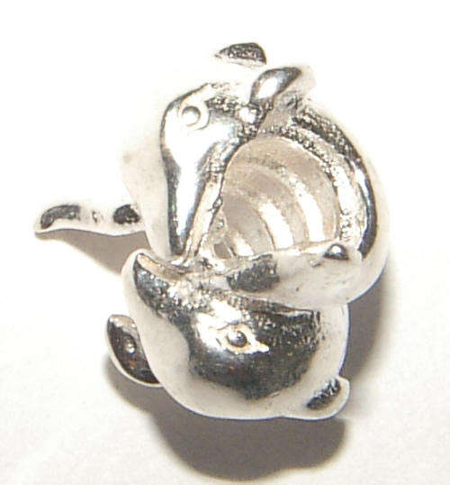 ***AUTHENTIC SILVERADO BEAD - DOLPHINS!!***HANDCRAFTED SOLID .925  SILVERADO BEAD!