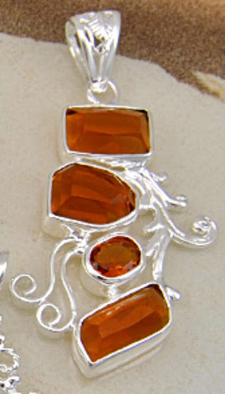 ***GORGEOUS AND NEW!!!***STUNNING BRAZIL CITRINE IN STERLING SILVER PENDANT!!!