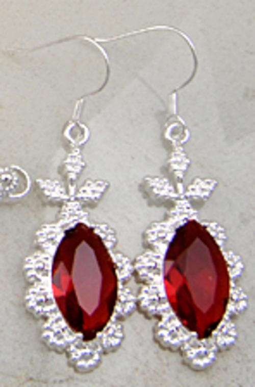 ***GORGEOUS AND NEW!!!***STUNNING RED QUARTZ IN STERLING SILVER EARRINGS!!!