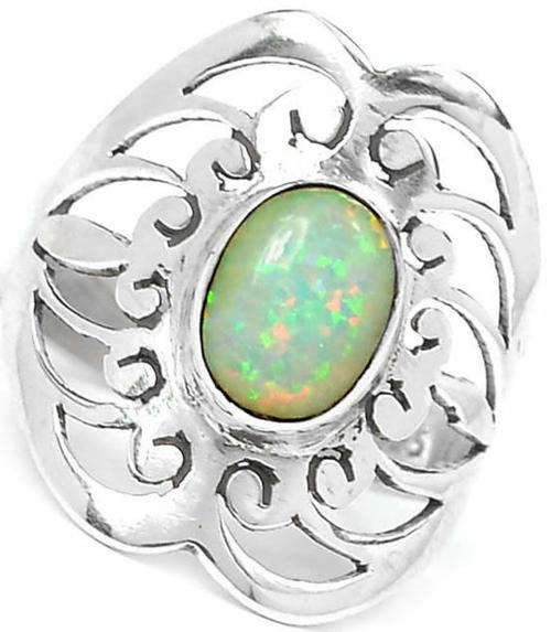 ***WOAW!!!*** RARE FIRE OPAL IN SOLID STERLING SILVER RING!!!