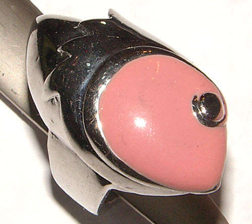 1/2 PRICE MARK DOWN! BEAUTIFUL  DRESS RING WITH RHINESTONES AND ENAMELLING - ***NEW***!