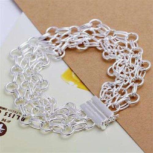 ***GORGEOUS!!*** STUNNING STERLING SILVER MULTI-LINK BRACELET!!