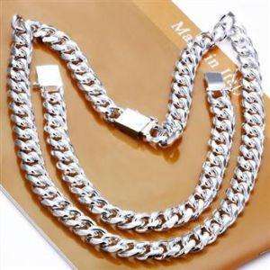 ***UNISEX!*** STERLING SILVER CHAIN AND BRACELET SET!