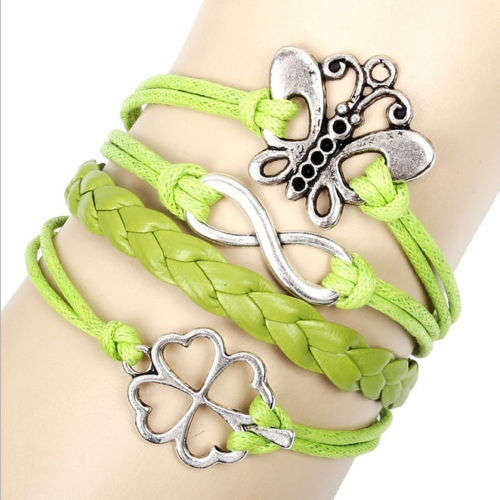 **GORGEOUS AND HOT!!***BEAUTIFUL FLOWER, BUTTERFLY INFINITY BRACELET!